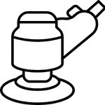 Precision paint correction technique showing machine polishing for swirl removal