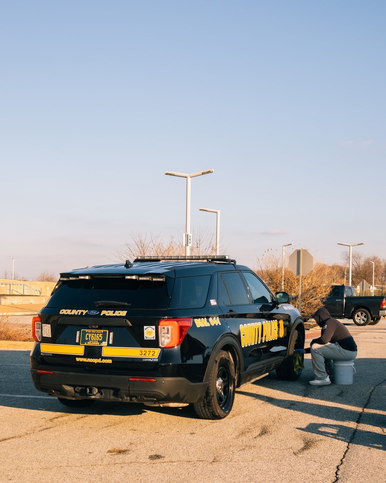 County police vehicle detailed during a Dynamite Details community event